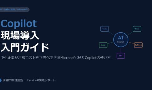 Microsoft 365 Copilot現場導入入門——中小企業が月額コストを正当化できる使い方