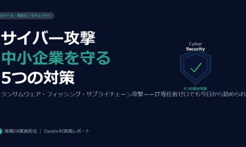中小企業のサイバーセキュリティ対策2026——今すぐできる5つの基本と補助金活用法