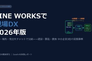 LINE WORKSで現場DX2026——承認・報告・発注をチャットで完結した中小企業3社の実践事例